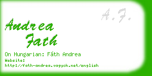 andrea fath business card