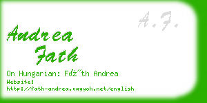 andrea fath business card